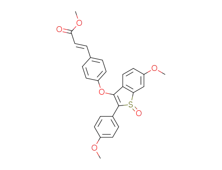(E)-methyl 3-(4-((6-methoxy-2-(4-methoxyphenyl)-1-oxidobenzo[b]thiophen-3-yl)oxy)phenyl)acrylate