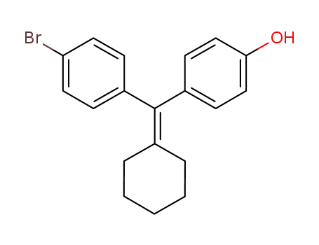 Molecular Structure of 843660-93-5 (Phenol, 4-[(4-bromophenyl)cyclohexylidenemethyl]-)