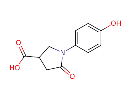 Molecular Structure of 39629-88-4 (1-(4-HYDROXY-PHENYL)-5-OXO-PYRROLIDINE-3-CARBOXYLIC ACID)