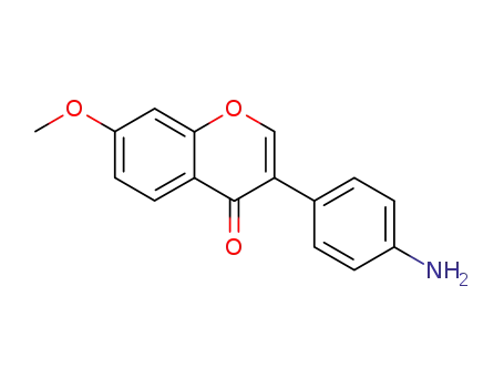 Molecular Structure of 97472-93-0 (3-(4-aminophenyl)-7-methoxy-4H-chromen-4-one)