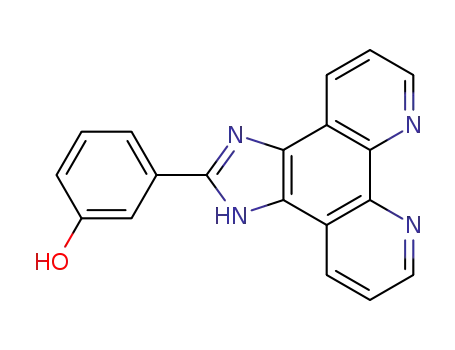 Molecular Structure of 1189566-20-8 (2-(3-hydroxyphenyl)iMidazole[4,5f][1,10]phenanthroline)