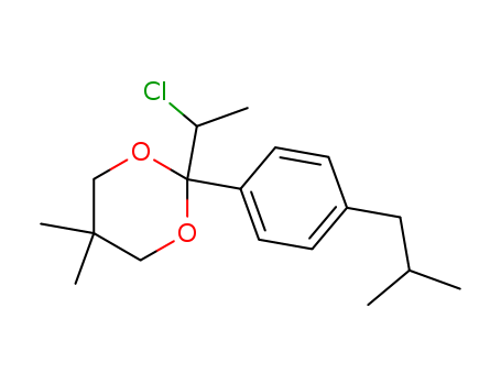 1,3-Dioxane,
2-(1-chloroethyl)-5,5-dimethyl-2-[4-(2-methylpropyl)phenyl]-