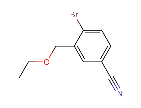 Molecular Structure of 837408-81-8 (Benzonitrile, 4-bromo-3-(ethoxymethyl)-)
