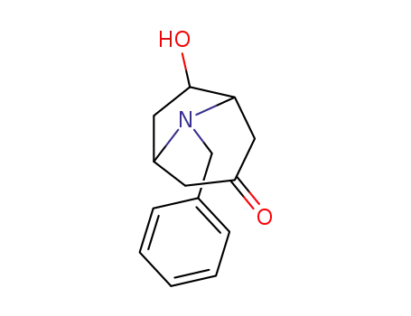 Molecular Structure of 88876-49-7 (8-Azabicyclo[3.2.1]octan-3-one, 6-hydroxy-8-(phenylMethyl)-)