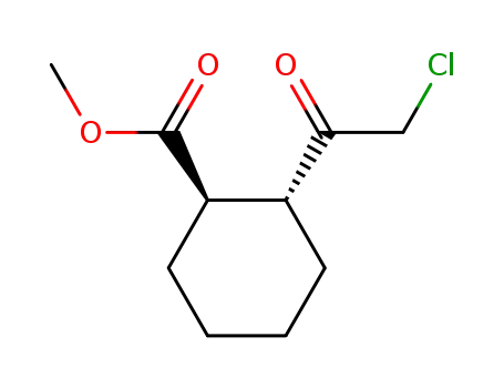 Cyclohexanecarboxylic acid, 2-(chloroacetyl)-, methyl ester, trans- (8CI,9CI)