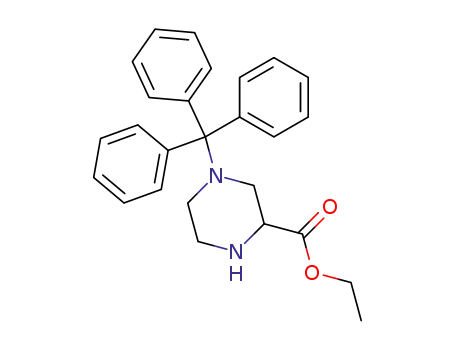 2-Piperazinecarboxylic acid, 4-(triphenylmethyl)-, ethyl ester