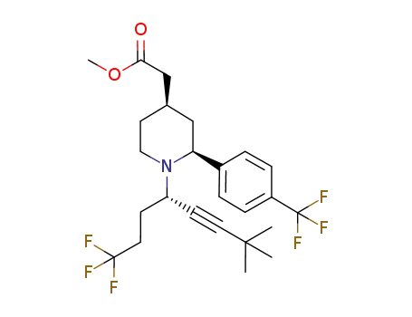 methyl {(2S,4R)-1-[(1S)-4,4-dimethyl-1-(3,3,3-trifluoropropyl)pent-2-yn-1-yl]-2-[4-(trifluoromethyl)phenyl]piperidin-4-yl}acetate
