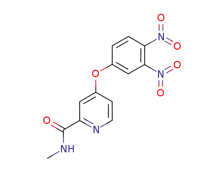 Molecular Structure of 952490-55-0 (4-(3,4-dinitro-phenoxy)-pyridine-2-carboxylic acid methyl amide)