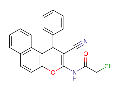 2-chloro-N-(2-cyano-1-phenyl-1H-benzo[f]chromen-3-yl)acetamide