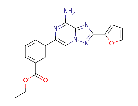 3-(8-amino-2-furan-2-yl-[1,2,4]triazolo[1,5-a]pyrazin-6-yl)-benzoic acid ethyl ester