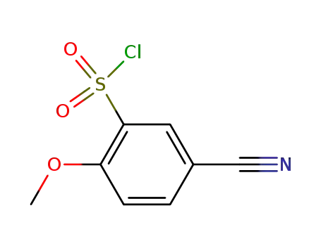 Molecular Structure of 409359-25-7 (5-Cyano-2-Methoxybenzenesulfonyl chloride)