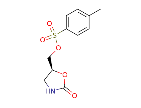 Molecular Structure of 109794-68-5 ((S)-(2-oxo-1,3-oxazolidin-5-yl)methyl 4-methylbenzenesulfonate)