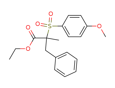 Benzenepropanoic acid, a-[(4-methoxyphenyl)sulfonyl]-a-methyl-, ethyl
ester