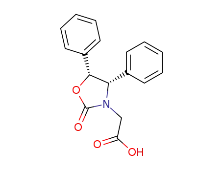 Molecular Structure of 198021-38-4 (2-((4S,5R)-2-oxo-4,5-diphenyloxazolidin-3-yl)acetic acid)