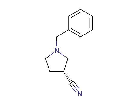 Molecular Structure of 157528-56-8 ((R)-1-Benzyl-3-pyrrolidinecarbonitrile)