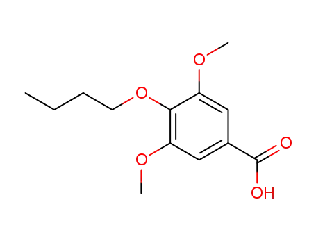 Molecular Structure of 1147-84-8 (Benzoic acid, 4-butoxy-3,5-dimethoxy-)
