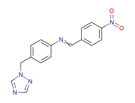 Molecular Structure of 127988-32-3 (N-(4-nitrobenzal)-4-(1H-1,2,4-triazol-1-ylmethyl)benzeneamine)