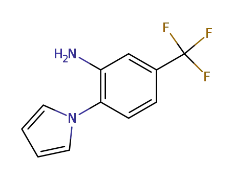Molecular Structure of 664997-23-3 (Benzenamine, 2-(1H-pyrrol-1-yl)-5-(trifluoromethyl)-)
