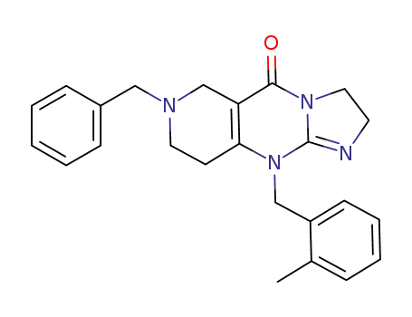 Molecular Structure of 41276-02-2 (7-benzyl-10-(2-Methylbenzyl)-2,6,7,8,9,10-hexahydroiMidazo[1,2-a]pyrido[4,3-d]pyriMidin-5(3H)-one)