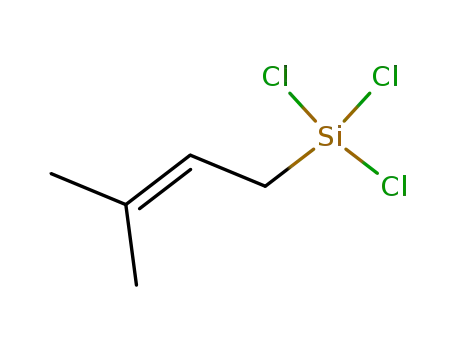 Molecular Structure of 61209-24-3 (Silane, trichloro(3-methyl-2-butenyl)-)