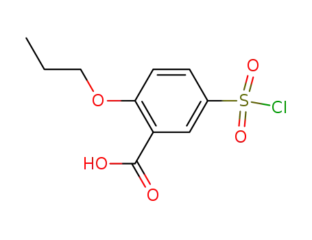 Molecular Structure of 215299-78-8 (5-Chlorosulphonyl-2-n-propoxybenzoic Acid)