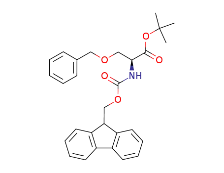 Molecular Structure of 305836-50-4 (L-Serine, N-[(9H-fluoren-9-ylmethoxy)carbonyl]-O-(phenylmethyl)-,
1,1-dimethylethyl ester)