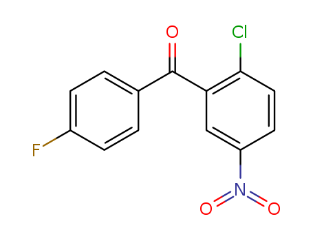 Molecular Structure of 197653-87-5 (Methanone, (2-chloro-5-nitrophenyl)(4-fluorophenyl)-)