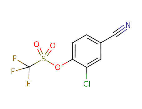 Molecular Structure of 943141-58-0 (3-chloro-4-(trifluoromethanesulfonyloxy)benzonitrile)