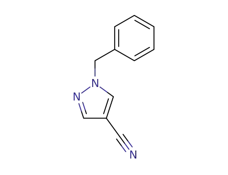 Molecular Structure of 121358-86-9 (1-BENZYL-1H-PYRAZOLE-4-CARBONITRILE)