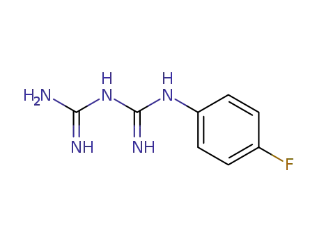 Molecular Structure of 16018-82-9 (N-(4-FLUOROPHENYL)IMIDODICARBONIMIDIC DIAMIDE HYDROCHLORIDE)