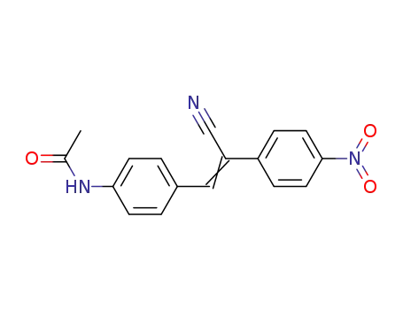 Molecular Structure of 13491-56-0 (N-{4-[2-cyano-2-(4-nitrophenyl)ethenyl]phenyl}acetamide)