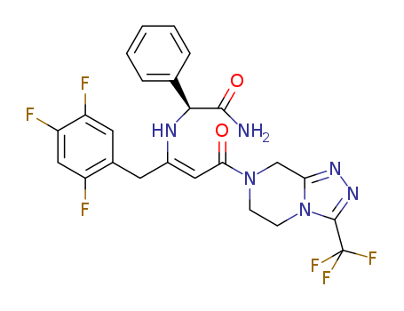 (2S)-2({(1Z)-3-oxo-1-(2,4,5-trifluorobenzyl)-3-[3-(trifluoromethyl)-5,6-dihydro[1,2,4]triazolo[4,3-]pyrazin-7(8H)-yl]prop-1-enyl}amino-2-phenylethanamide)