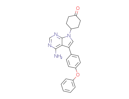 4-(4-amino-5-(4-phenoxyphenyl)-7H-pyrrolo[2,3-d]pyrimidin-7-yl)cyclohexan-1-one