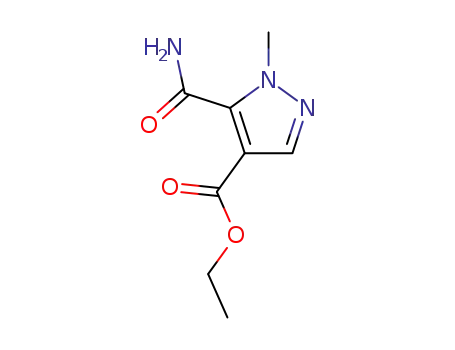 Molecular Structure of 81303-52-8 (ethyl 5-carbaMoyl-1-Methyl-1H-pyrazole-4-carboxylate)