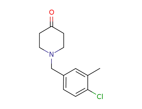 Molecular Structure of 1251529-07-3 (1-(4-chloro-3-methyl-benzyl)-piperidin-4-one)