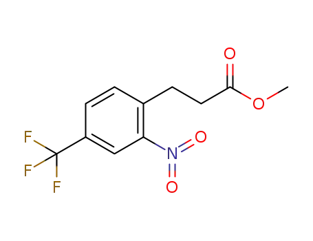 Molecular Structure of 1493774-30-3 (2-nitro-4-(trifluoromethyl)-benzenepropanoic acid methyl ester)