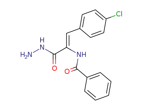 Molecular Structure of 1022086-40-3 ((Z)-2-benzamido-3-(4-chlorophenyl)acrylohydrazide)