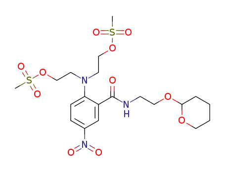 ((4-nitro-2-((2-((tetrahydro-2H-pyran-2-yl)oxy)ethyl)carbamoyl)phenyl)azanediyl)bis(ethane-2,1-diyl)dimethanesulfonate
