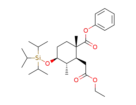 (1S,2S,3S,4S)-phenyl-2-(2-ethoxy-2-oxoethyl)-1,3-dimethyl-4-(triisopropylsilyloxy)cyclohexanecarboxylate