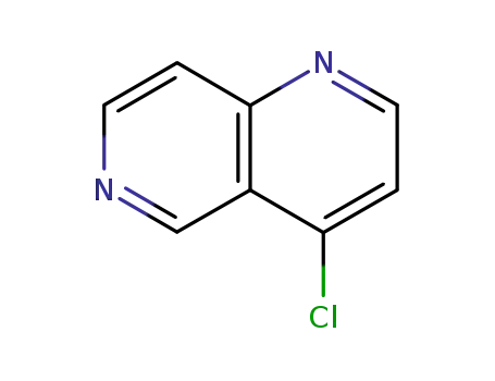 Molecular Structure of 6861-84-3 (4-Chloro-1,6-naphthyridine)