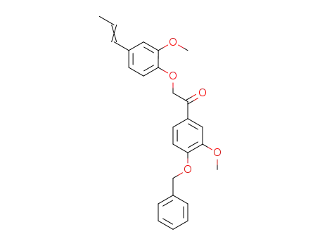Molecular Structure of 1523436-79-4 (3-methoxy-4-benzyloxy-α-(2-methoxy-4-(1-propenyl)phenol)-acetophenone)