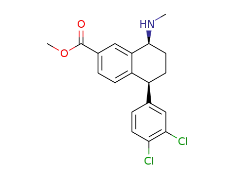 2-Naphthalenecarboxylic acid,
5-(3,4-dichlorophenyl)-5,6,7,8-tetrahydro-8-(methylamino)-, methyl
ester, (5S,8S)-