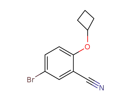 Molecular Structure of 1594671-86-9 (5-bromo-2-cyclobutoxybenzonitrile)