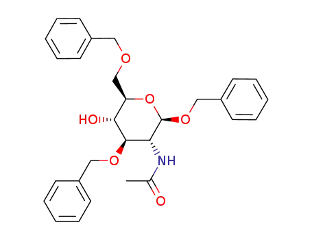 Molecular Structure of 62867-63-4 (BENZYL 2-ACETAMIDO-3,6-DI-O-BENZYL-2-DEOXY-BETA-D-GLUCOPYRANOSIDE)