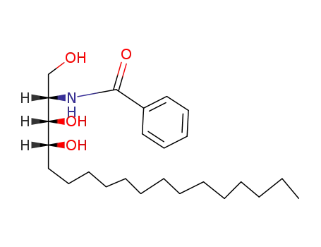 Molecular Structure of 1987-40-2 ((2S,3R,4R)-2-(N-benzoyl)amino-octadecane-1,3,4-triol)