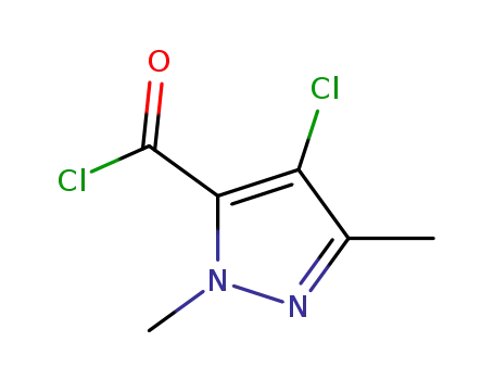 1H-피라졸-5-카르보닐 클로라이드, 4-클로로-1,3-디메틸-(9CI)