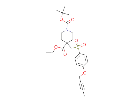 1,4-Piperidinedicarboxylic acid,
4-[[[4-(2-butynyloxy)phenyl]sulfonyl]methyl]-, 1-(1,1-dimethylethyl) 4-ethyl
ester