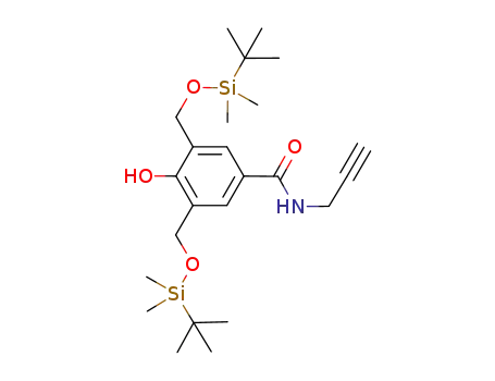 3,5-bis((tert-butyldimethylsilyloxy)methyl)-4-hydroxy-N-(prop-2-ynyl)benzamide