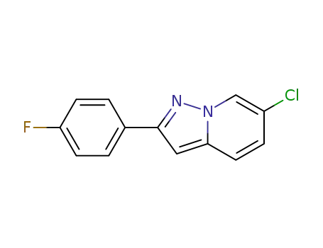 Molecular Structure of 291744-01-9 (6-CHLORO-2-(4-FLUOROPHENYL)PYRAZOLO[1,5-A]PYRIDINE)