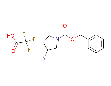 Molecular Structure of 185057-51-6 (3-Amino-pyrrolidine-1-carboxylic acid benzyl ester trifluoroacetate)